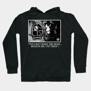 Wednesday Napping With Bats - You Can't Wake The Dead - White Outlined Version Hoodie